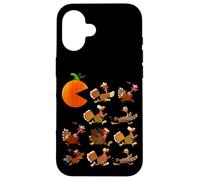Gobble Til You Wobble Thanksgiving Pumpkin Game Eats Turkeys Carcasa para iPhone 16