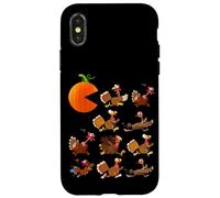 Gobble Til You Wobble Thanksgiving Pumpkin Game Eats Turkeys Carcasa para iPhone X/XS