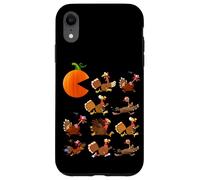 Gobble Til You Wobble Thanksgiving Pumpkin Game Eats Turkeys Carcasa para iPhone XR