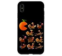 Gobble Til You Wobble Thanksgiving Pumpkin Game Eats Turkeys Carcasa para iPhone XS MAX