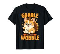 Gobble Till You Wobble Funny Thanksgiving Corgi Lovers Camiseta