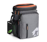 Gobeigo Bolsa de golosinas para perros de 8 tazas, 3 maneras de llevar: bolsa de golosinas para entrenamiento y caminar, dispensador de bolsas para excrementos integrado, compatible con teléfono