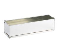 Gobel 119710 Molde para paté Long Uni con bisagra Hierro Blanco Fondo Desmontable 30 * 8 cm