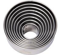 Gobel 880101 Caja de 8 cortadores Redondos Lisos de Acero Inoxidable