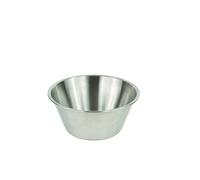 Gobel - Cuenco de acero inoxidable con base plana de 24 cm - Cuenco para mezclar profesional - Gran capacidad para cocina y pastelería - Resistente y duradero - Apto para lavavajillas