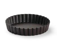 GOBEL - Molde para tarta redondo estriado - antiadherente - fondo fijo - Ø110/90 mm h20 mm - Made in France