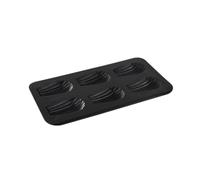GOBEL - Plato 6 madeleines gourmandes - Antiadherente Obsidiana - 395 x 200 mm