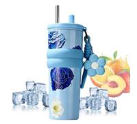Gobelet Isotherme Avec Couvercle Et Paille 710ml | Bouteille D'Eau Étanche En Acier Inoxydable 316 | Taza De Voyage Réutilisable Pour Café Chaud Jus De Fruits Froid & Sport