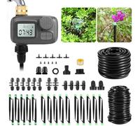 Gobelief Sistema inteligente de riego por goteo, riego programado ajustable para camas elevadas y plantas en maceta, incluye kit de tubos resistentes a fugas (5/16 pulgadas y 1/4 pulgadas)