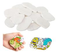 Gobesty 15 Piezas Piedras para Pintar, 5-8cm Piedras Creativas Pintadas a Mano, Blanco Pintar Piedras Grandes Lisas para Pintura Colorida y DecoracióN de Macetas y Acuarios