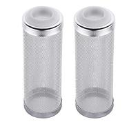 Gobesty Filtro de Acuario de Acero Inoxidable, Red de Malla de Filtro de Tanque de Peces de Acuario, Protector de Filtro de Acuario de Acero Inoxidable 16 Mm 2 Piezas