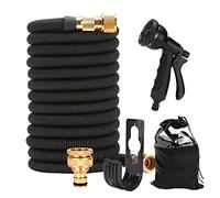 Gobesty Manguera Extensible 15M, Manguera de Jardin Extensible con Pistola Rociadora de 8 Funciones Manguera Flexible Conector Manguera Mágica Extensible para Rociar el Césped, Limpiar Autos