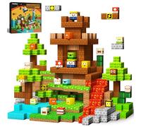 GobiDex Construcciones Magneticas Niños de 100 Piezas con Aventuras del Leñador, Cubo de Juego para Niño Regalo, Juguetes Infantiles para Niños y Niñas 3 4 5 6 7 9 10 11 12 Años, Actualizar