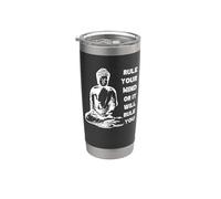 Gobierna tu mente o te gobernará divertido dicho de Buda Vaso térmico de acero inoxidable de doble pared