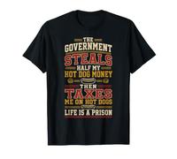 Gobierno Roba La Mitad De Mi Hot Dog Dinero Vintage Divertido Meme Camiseta
