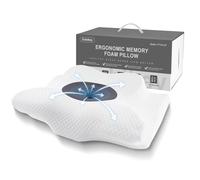 Gobikey Almohada Cervicales y Cuello, Almohada Cervical de Espuma Viscoelastica, Almohadas Antironquidos para Dormir de Lado, Espalda y Estómago, 60x36x11/13cm, Gris