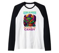 Goblin de Dulces de Halloween Camiseta Manga Raglan