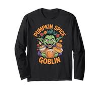 Goblin de otoño con Vela de Especias de Calabaza otoño Halloween Manga Larga