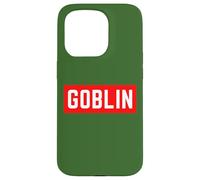 Goblin Divertido Sarcástico Halloween Minimalista Adolescente Universidad Carcasa para iPhone 15 Pro