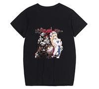 Goblin Slayer Camiseta de Anime Onna Shinkan Manga Corta Top Goblin Slayer Moda Camiseta Ushikai Musume Blusa de Cuello Redondo