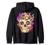 Goblincore Aesthetic. Vintage Moon Crystals and Forest Skull Sudadera con Capucha