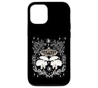 Goblincore Dark Academia Estética Mystic Champiñones Polilla Carcasa para iPhone 12/12 Pro