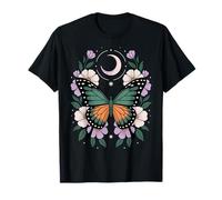 Goblincore Moth and Butterfly Moonphases Flowers Cottagecore Camiseta