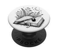 Goblincore Pool Billar Snooker Nature Cue Libro Lectura PopSockets PopGrip Adhesivo