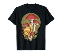Goblincore Snail Mushroom Cottagecore Vintage Garden Witch Camiseta