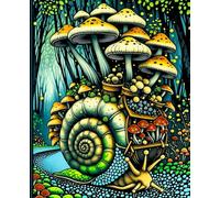 GoblinCore Study Series - The Forest Bazaar Writing Book: 200 College Ruled Pages in 7.5" x 9.25" Format - Snail Marketplace & Woods Vendor Design, ... Label Spine, Cottagecore Market Aesthetic