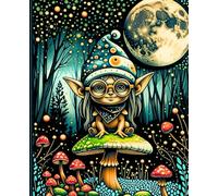 GoblinCore Study Series - The Scholar’s Grove Journal: College Ruled Notebook, 200 Pages, Classic 7.5" x 9.25" Size - Illustrated Moonlit Design, ... Lines, Label Spine, Academic Forest Theme
