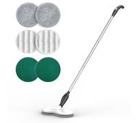 GOBOT Trapeador eléctrico para limpieza de suelos, mopa giratoria inalámbrica motorizada para azulejos de madera dura, suelo laminado, limpieza diaria ligera