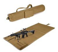 GOBUROS Alfombrilla de Tiro táctica con Bolsa de Transporte, Alfombrillas de Tiro enrollables extragrandes, Manta Acolchada para Tiro Boca Abajo con 2 Bolsillos para Accesorios