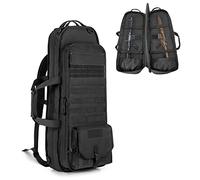 GOBUROS Mochila táctica para rifle se adapta a rifles de 71 CM, bolsa suave para rifle con 3 soportes para revistas, cremallera y sistema Molle y correas acolchadas para los hombros