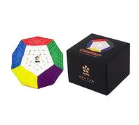 Gobus Yuxin Huanglong - Cubo dodecaedro amarillo 5x5 sin pegatinas, 5x5 Megaminx Gigaminx 5x5x12 megaminx Cube 12 Surface