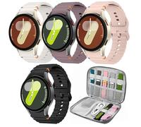GOBY 4 Piezas Sport Pulseras Compatibles con Samsung Galaxy Watch 7 - Correa de silicona suave para Galaxy Watch 6 5, 4, 40 mm, 44 mm, Wave & No Gap Band para 6 Classic, 4 Classic, 5 Pro/FE, talla
