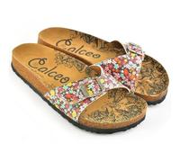 GOBY Sandalias casuales mujer con tiras - Hebilla ajustable, cómodas e impermeables para el verano, alivian la fascitis plantar, ligeras y resistentes, multicolor