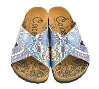 GOBY Sandalias casuales mujer con tiras - Hebilla ajustable, cómodas e impermeables para el verano, alivian la fascitis plantar, ligeras y resistentes, multicolor