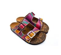 GOBY Sandalias casuales mujer con tiras - Hebilla ajustable, cómodas e impermeables para el verano, alivian la fascitis plantar, ligeras y resistentes, multicolor