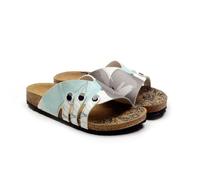 GOBY Sandalias casuales mujer con tiras - Hebilla ajustable, cómodas e impermeables para el verano, alivian la fascitis plantar, ligeras y resistentes, multicolor