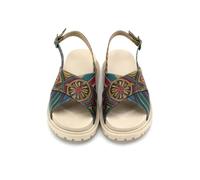 GOBY Sandalias casuales mujer con tiras - Hebilla ajustable, cómodas e impermeables para el verano, alivian la fascitis plantar, ligeras y resistentes, multicolor