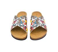 GOBY Sandalias casuales mujer con tiras - Hebilla ajustable, cómodas e impermeables para el verano, alivian la fascitis plantar, ligeras y resistentes, multicolor