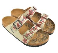 GOBY Sandalias casuales mujer con tiras - Hebilla ajustable, cómodas e impermeables para el verano, alivian la fascitis plantar, ligeras y resistentes, multicolor