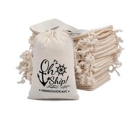 gobyhumm 10 bolsas de cordón de 4 x 6 pulgadas, kit de recuperación de resaca de despedida de soltera, reutilizable, vacía, bolsa de regalo de boda, fiesta, cierre de vacaciones, bolsa de muselina de