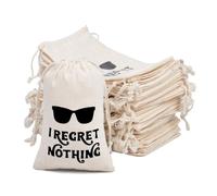 gobyhumm 10 piezas de 4 x 6 pulgadas, kit de recuperación de resaca de despedida de soltera, reutilizable, vacía, bolsa de regalo de boda, fiesta, cierre de vacaciones, bolsa de muselina de algodón