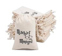 gobyhumm Kit de recuperación de resaca de despedida de soltera con cordón de 4 x 6 pulgadas, reutilizable, vacía, bolsa de regalo de boda, fiesta, cierre de vacaciones, bolsa de muselina de algodón