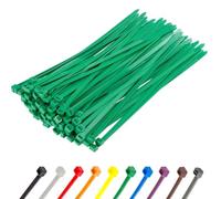 Gocableties Bridas de plástico largas de color verde resistente, 300 mm x 7,6 mm, paquete de 100 bridas de nailon