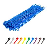 Gocableties - Bridas plastico azules para cables - 100 Piezas - 300 mm x 3,6 mm - Resistentes a los rayos