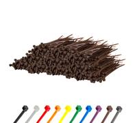 Gocableties - Bridas plastico marrón para cables - 1,000 Piezas - 150 mm x 3,6 mm - Tamaño pequeño - Resistentes a los rayos