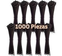 Gocableties - Bridas plastico negras para cables - 1,000 Piezas - 300 mm x 3,6 mm - Resistentes a los rayos